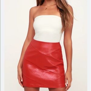 Faux Leather Skirt
